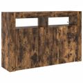 vidaXL Servírovacia skriňa Dymová dub 116 x 30 x 75 cm