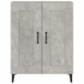 vidaXL Komoda betónovo sivá 69,5x34x90 cm spracované drevo