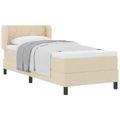 vidaXL Posteľ s pružinovým rámom Krémová 80 x 200 cm látka