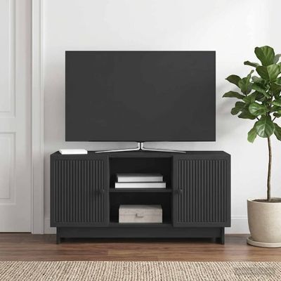 vidaXL TV skrinka 102 x 34,5 x 50 cm Čierna Kompozitné drevo