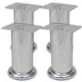 vidaXL Okrúhle nohy na pohovku 8 ks 120 mm chrómové