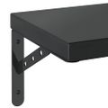 vidaXL Nástenné police 2 ks 75x23,5 cm, čierne, nehrdzavejúca oceľ
