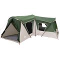 vidaXL Rodinný stan 14-miestny Zelená 185T Polyester s PU náterom