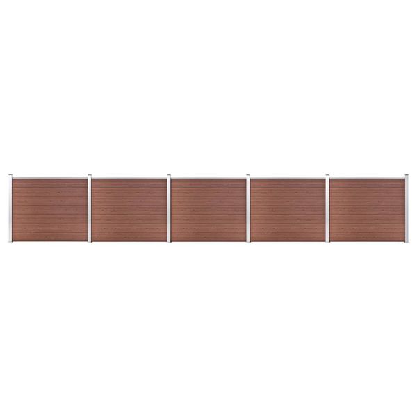 vidaXL Sada plotových panelov WPC 872x146 cm hnedá