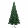 vidaXL Osvetlený umelý vianočný stromček s guľami L 240 cm, zelený