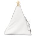 vidaXL Psí teepee s vankúšom Biela 50 x 50 x 60 cm Polyester