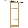 vidaXL Posuvné dvere ORKDAL 93 x 232 cm Prírodná a čierna