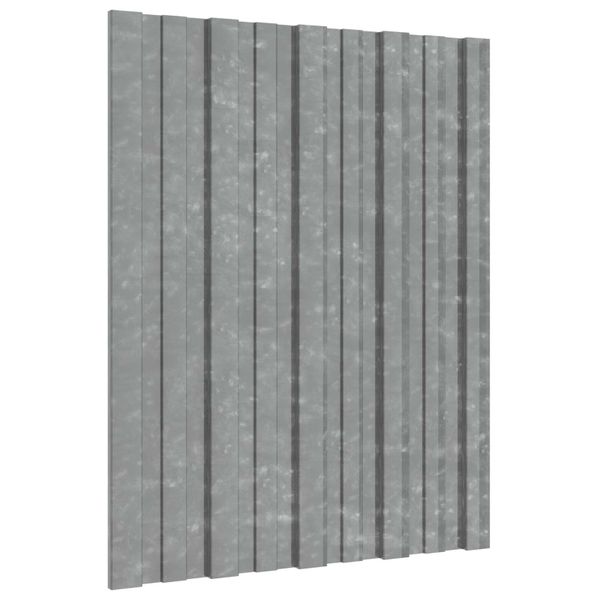 vidaXL Strešný panel 36 pcs Strieborná 60 x 45 cm Pozinkovaná oceľ