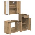 vidaXL Sada kúpeľňového nábytku 3 pcs Remeselný dub Kompozitné drevo
