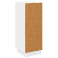vidaXL Zásuvkový kabinet Biela 33 x 34,5 x 87 cm Kompozitné drevo