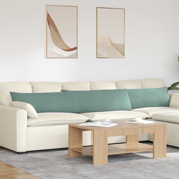 vidaXL Vankúše na pohovku 2 pcs Morská zelená 200 x 40 cm