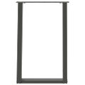 vidaXL Nohy k jedálenskému stolu v tvare U, 2 ks, antracitové, 50 x (72-73) cm, oceľ