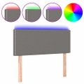 vidaXL Čelo postele s LED tmavosivé 100x5x78/88 cm látka