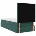 vidaXL Postel s úložným prostorem a matrací Tmavozelená 100 x 200 cm