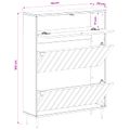 vidaXL Skriňa na topánky ZWOLLE 78 x 24 x 103 cm Kompozitné drevo