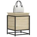 vidaXL Úložný box s vekom dub sonoma 40x40x51,5 cm kompozitné drevo