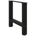 vidaXL Nohy konferenčného stolíka, čierne, 2 ks, 50 x (42-43) cm, oceľové