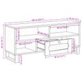 vidaXL TV skrinka Hnedá 100 x 33 x 46 cm Masívne mango drevo