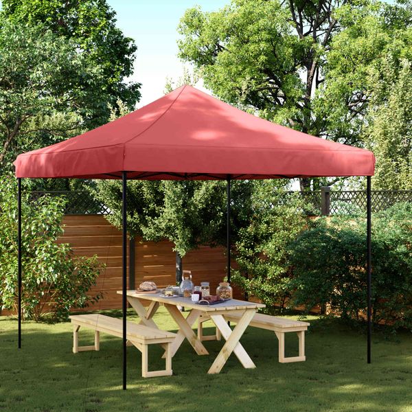 vidaXL Párty stan Vínovo červená 292 x 292 x 315 cm Oxfordská látka