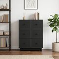 vidaXL Zásuvkový kabinet 66 x 34,5 x 90 cm Kompozitné drevo Čierna
