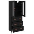 vidaXL Vysoký kabinet so policou 2 ks Čierny dub 69,5 x 34 x 180 cm