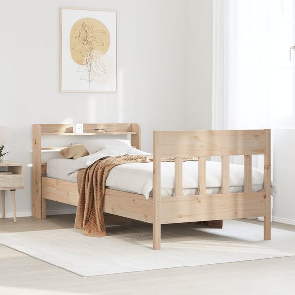 vidaXL Posteľ bez matraca 90x200 cm masívna borovica