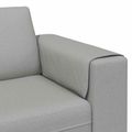 vidaXL Pohovka do obývačky 3 ks Oblá šedá Polyester
