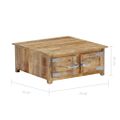 vidaXL Konferenčný stolík 70x70x30 cm mangovníkový masív
