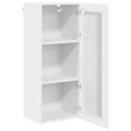 vidaXL Nástenný sklenený kabinet PORTO Biela 40 x 31 x 100 cm