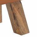 vidaXL lavička Hnedá 110 x 30 x 45 cm Skutočná koža