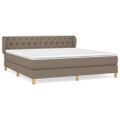 vidaXL Posteľný rám boxspring s matracom sivohned 160x200 cm látka