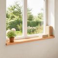 vidaXL Parapety 2 ks Lak 110 x 15 x 2 cm Masívne bukové drevo