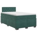 vidaXL Posteľ boxspring s matracom Tmavozelená 120 x 190 cm Zamat