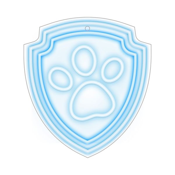 Závesná neonová LED svietiaca tabuľa Paw Patrol na plexiskle - Paw OW-130246