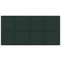 vidaXL Nástenné panely 12 ks tmavozelené 60x30 cm látka 2,16 m²