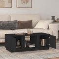 vidaXL Konferenčný stolík čierny 110x50x40 cm borovicový masív