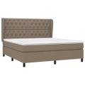 vidaXL Posteľný rám boxspring s matracom sivohned 160x200 cm látka