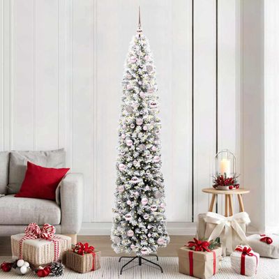 vidaXL Umelý vianočný stromček Zelená 210 cm PVC, oceľ a plast