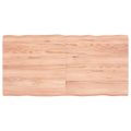 vidaXL Stolová doska svetlohnedá 120x60x(2-6)cm ošetrený masív hrany