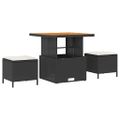 vidaXL Súprava záhradných pohoviek 12 ks Čierna polyratan