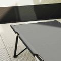 vidaXL Skladacia kempingová posteľ Sivá 206 x 76 x 74 cm Oxford a Oceľ