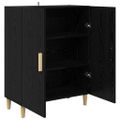 vidaXL Servírovacia skriňa Čierny dub 70 x 34 x 90 cm Kompozitné drevo