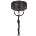 vidaXL Industriálna závesná lampa 25 W, čierna, okrúhla 30 cm E27