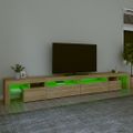 vidaXL TV skrinka s LED svetlami dub sonoma 290x36,5x40 cm