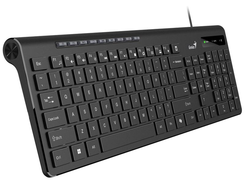 GENIUS Slimstar 230 II/ Drôtová/ Copilot/ USB/ čierna/ CZ+SK layout Klávesnica, drôtová, USB, CZ+SK layout, Copilot klávesa, čierna