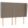 vidaXL Čelo postele so záhybmi sivohnedé 147x23x118/128 cm látka