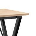 vidaXL Jedálenský stolík v tvare X 50x50x75 cm borovica a oceľ