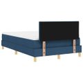 vidaXL LED box s pružinami s čelnou doskou Modrá 120 x 190 cm látka