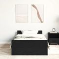 vidaXL Posteľný rám bez matraca čierny dub 75x190 cm kompozitné drevo