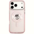 Puzdro Karl Lagerfeld pre iPhone 17 Pro Max 6,9" IML Choupette Sketch Logo MagSafe ružová